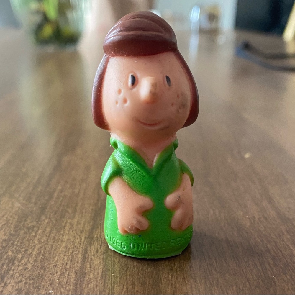 Vintage Peanuts Peppermint Patty Rubber Figurine - 1970s